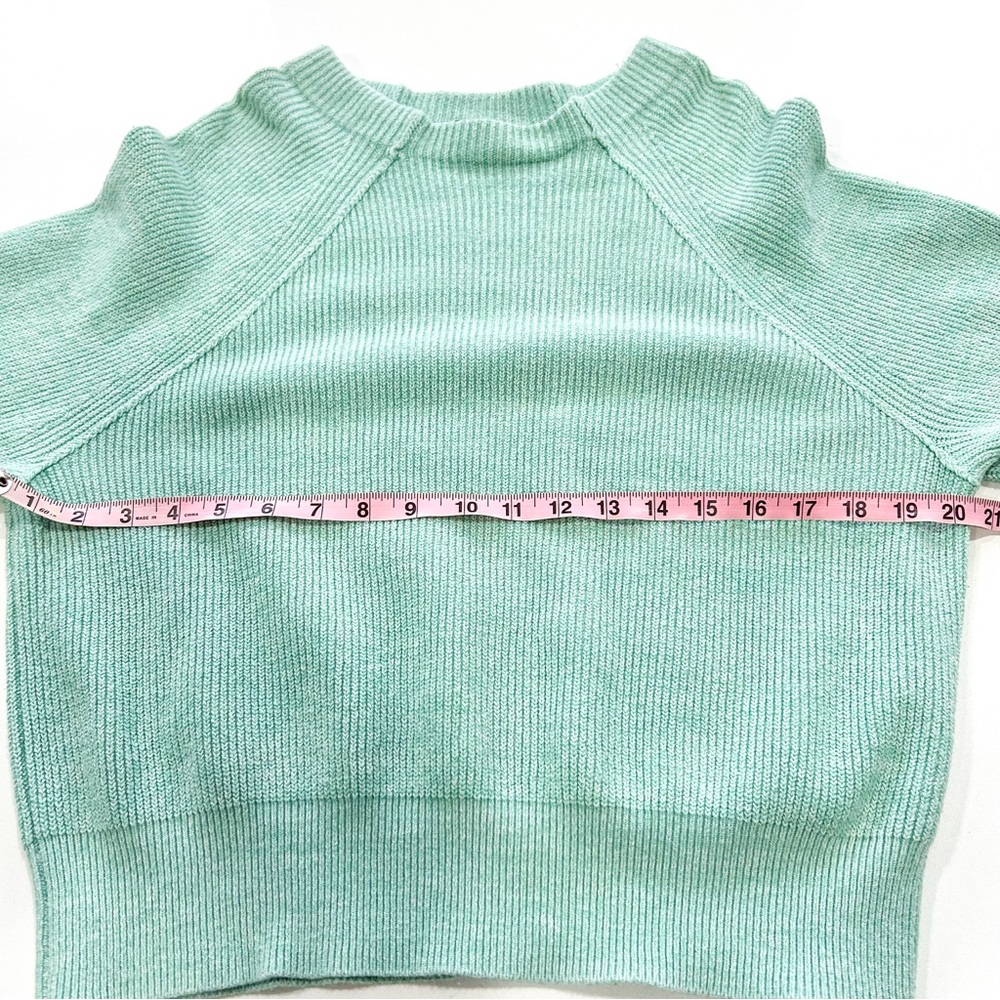 Free People Too Good Pullover Mint Green Mock Neck Sweater Size L - Picture 11 of 16